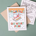 Oh What Fun! Holiday Coloring Card