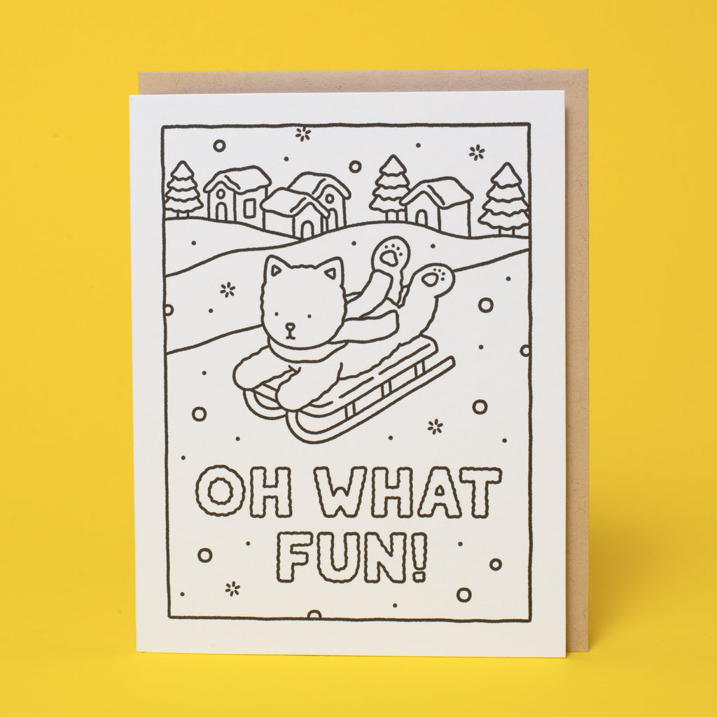 Oh What Fun! Holiday Coloring Card