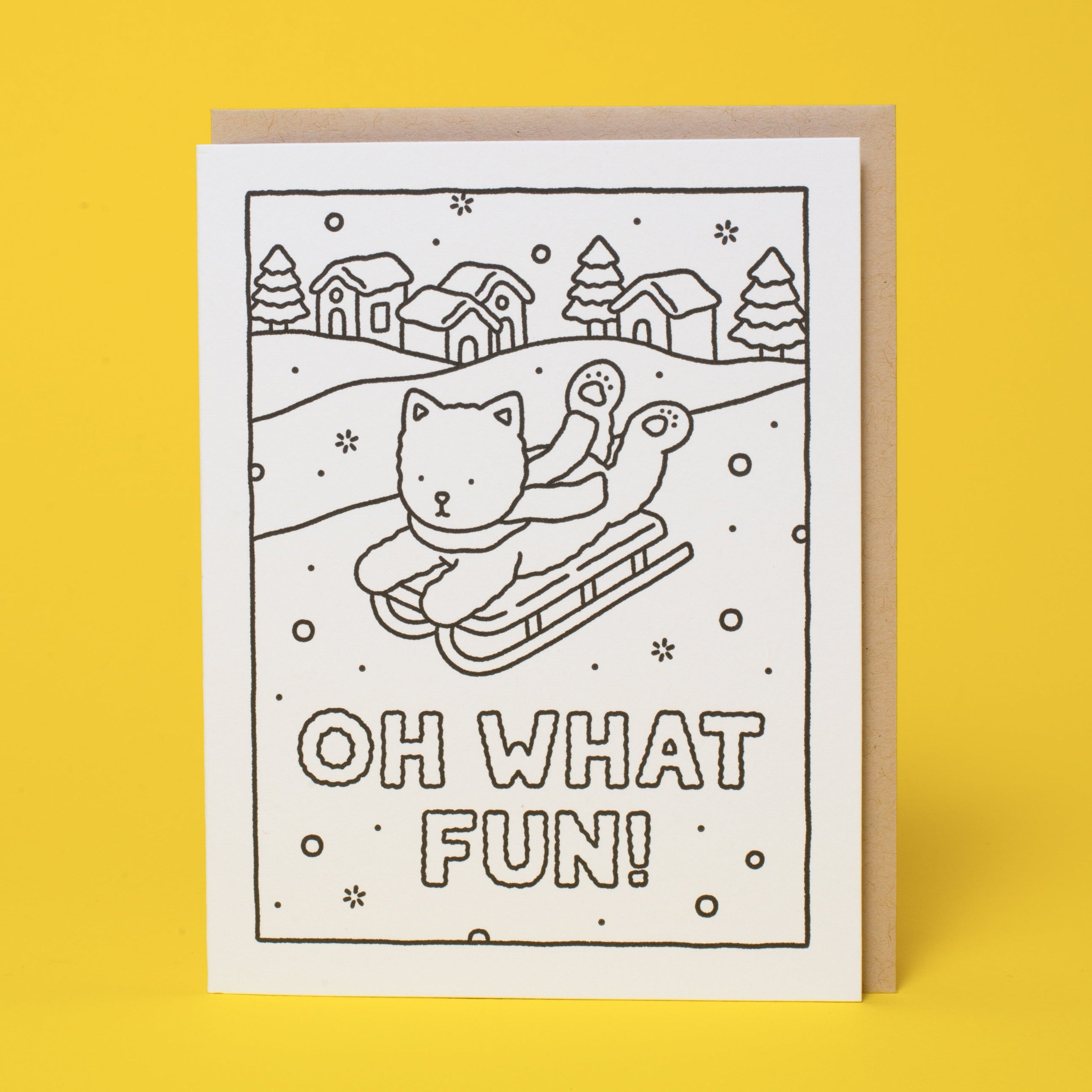 Oh What Fun! Holiday Coloring Card