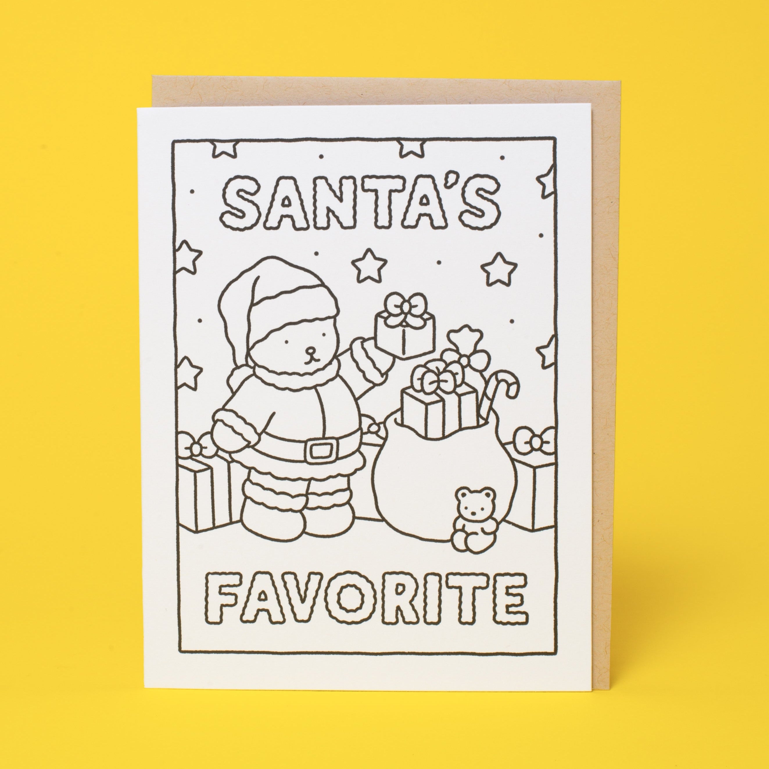 Santa's Favorite Holiday Coloring Card