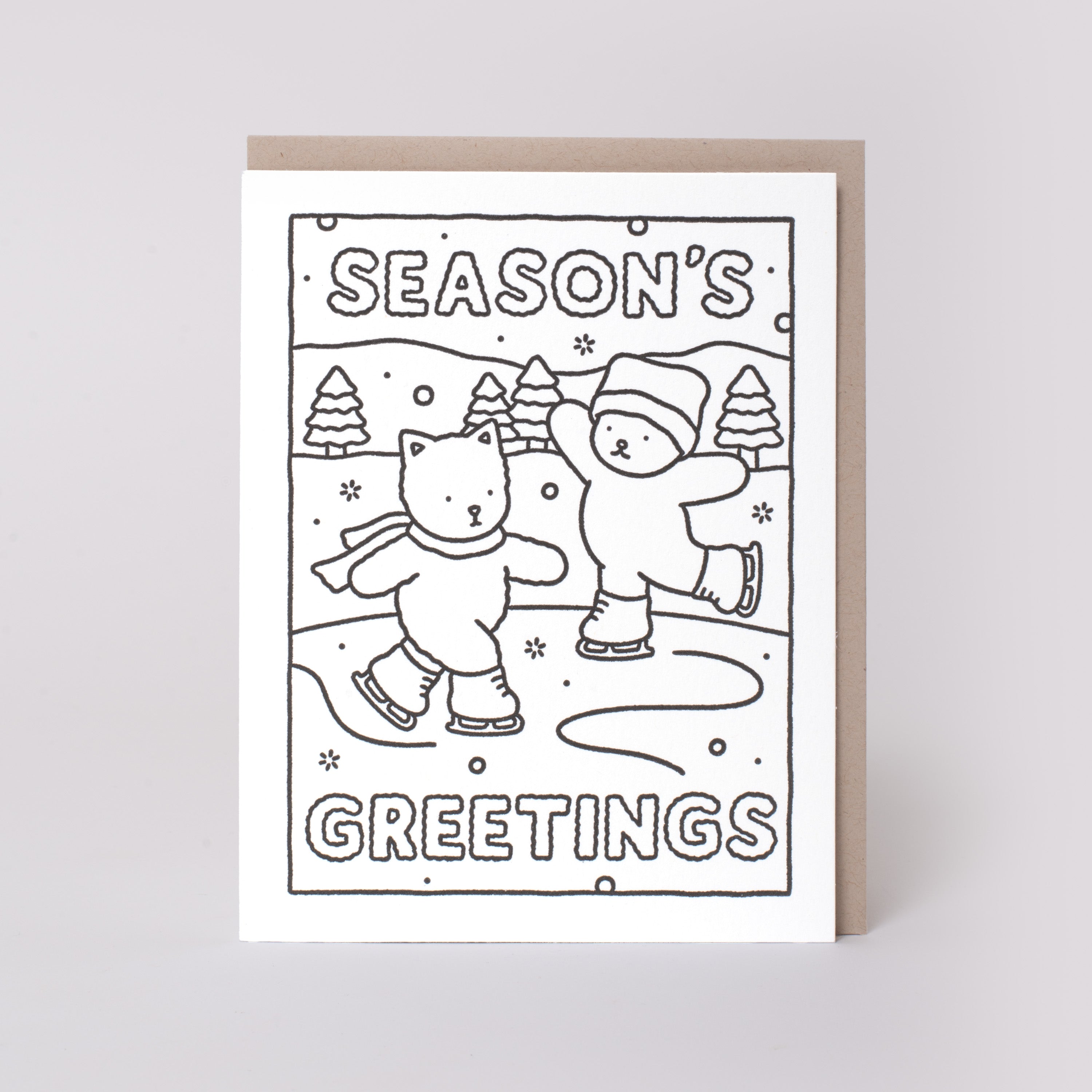 Season's Greetings Coloring Card