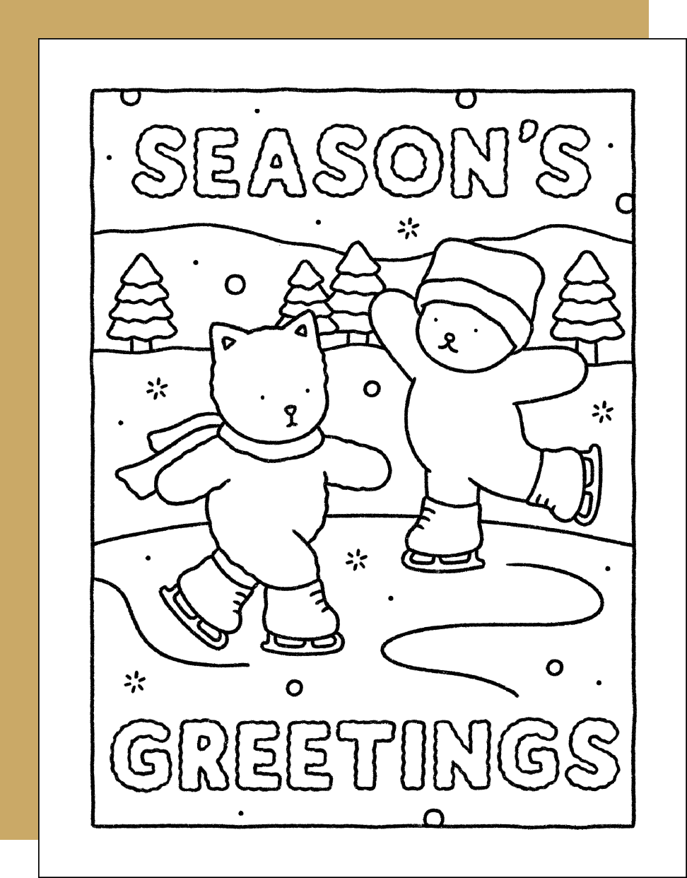 Season's Greetings Coloring Card