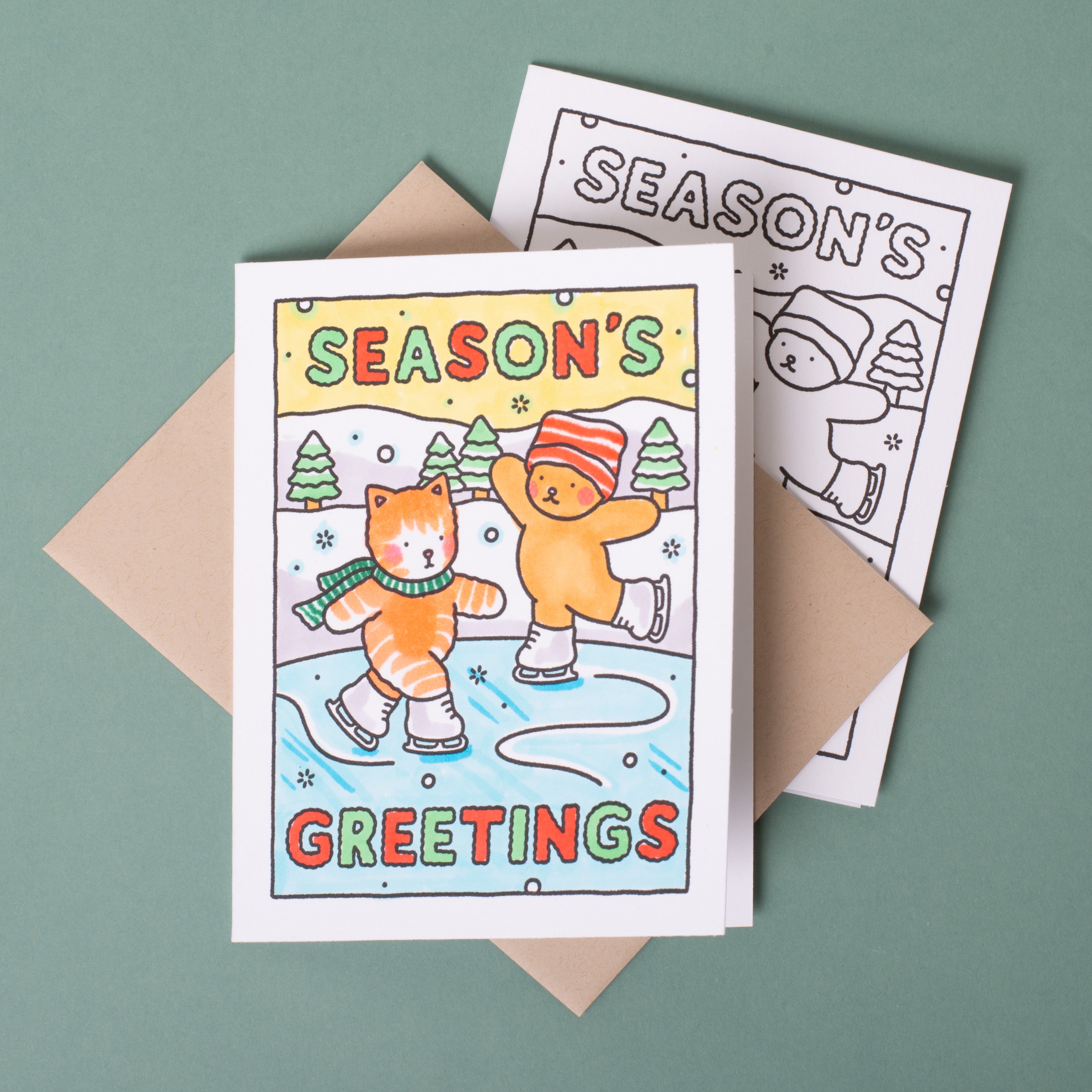 Season's Greetings Coloring Card