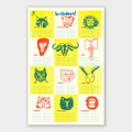 Animal Faces Birthday Calendar Tracker Risograph Print