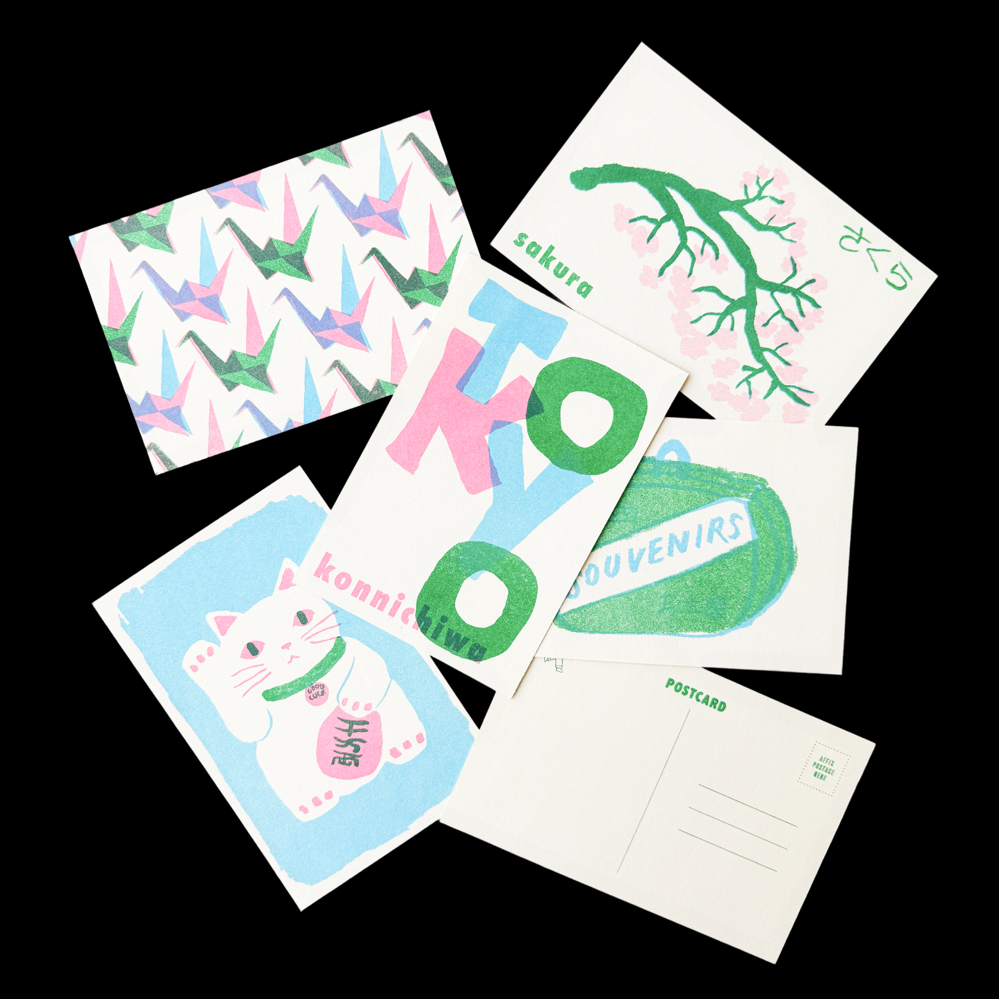 Japan Interactive Travel Map & Postcard Set