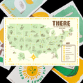 United States Interactive Travel Map & Postcard Set
