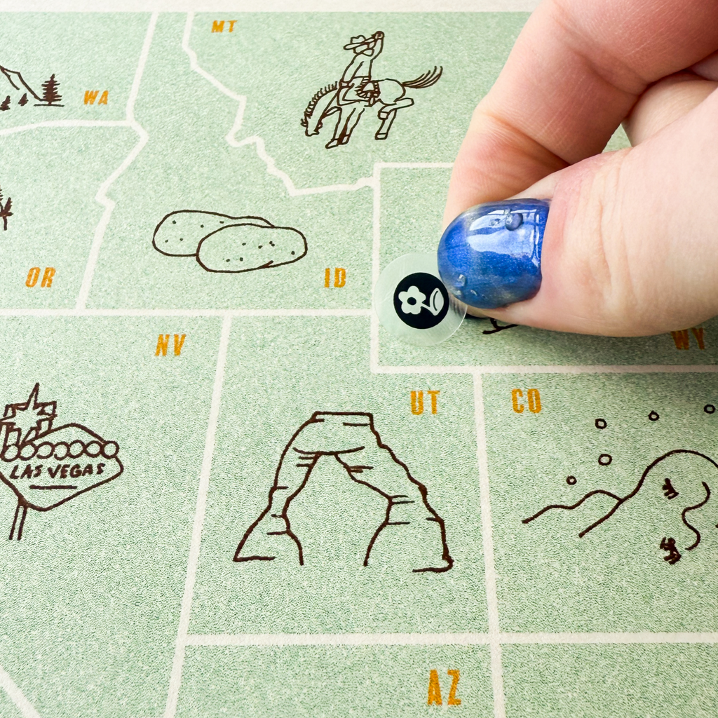United States Interactive Travel Map & Postcard Set