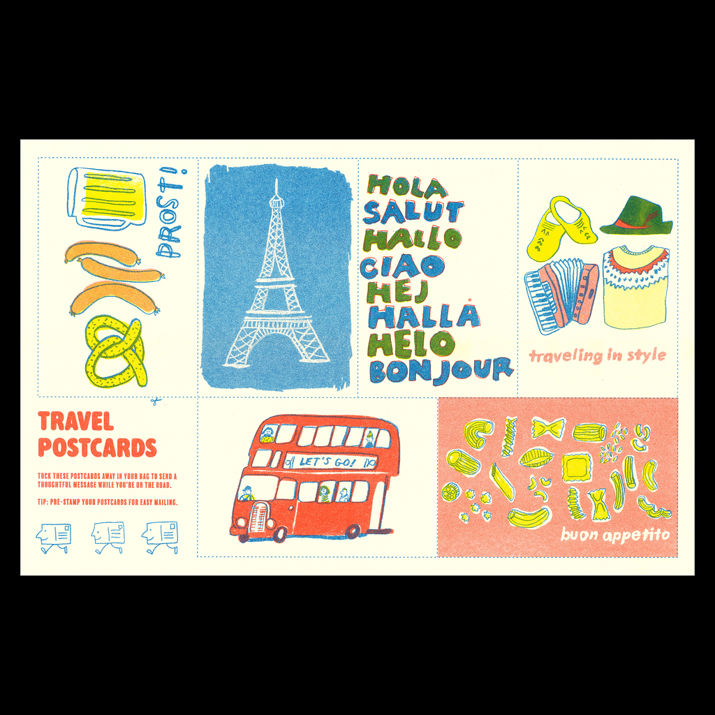 Europe Interactive Travel Map & Postcard Set