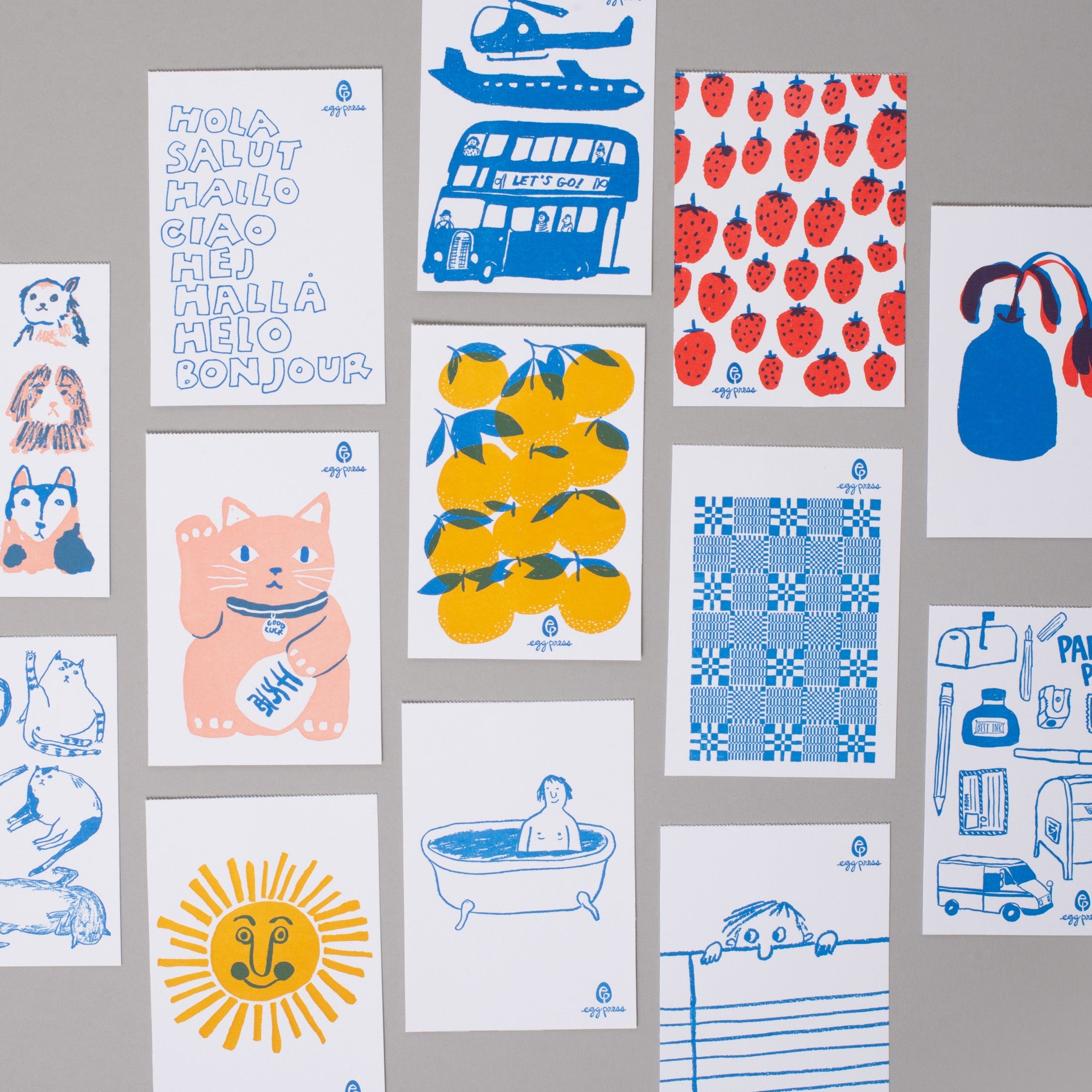 2027 Egg Press Letterpress Postcard Wall Calendar