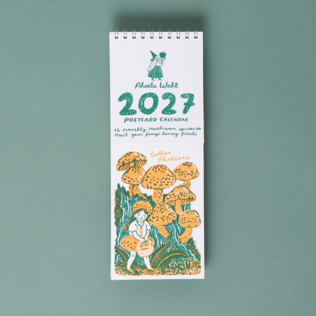 2027 Phoebe Wahl Letterpress Postcard Wall Calendar