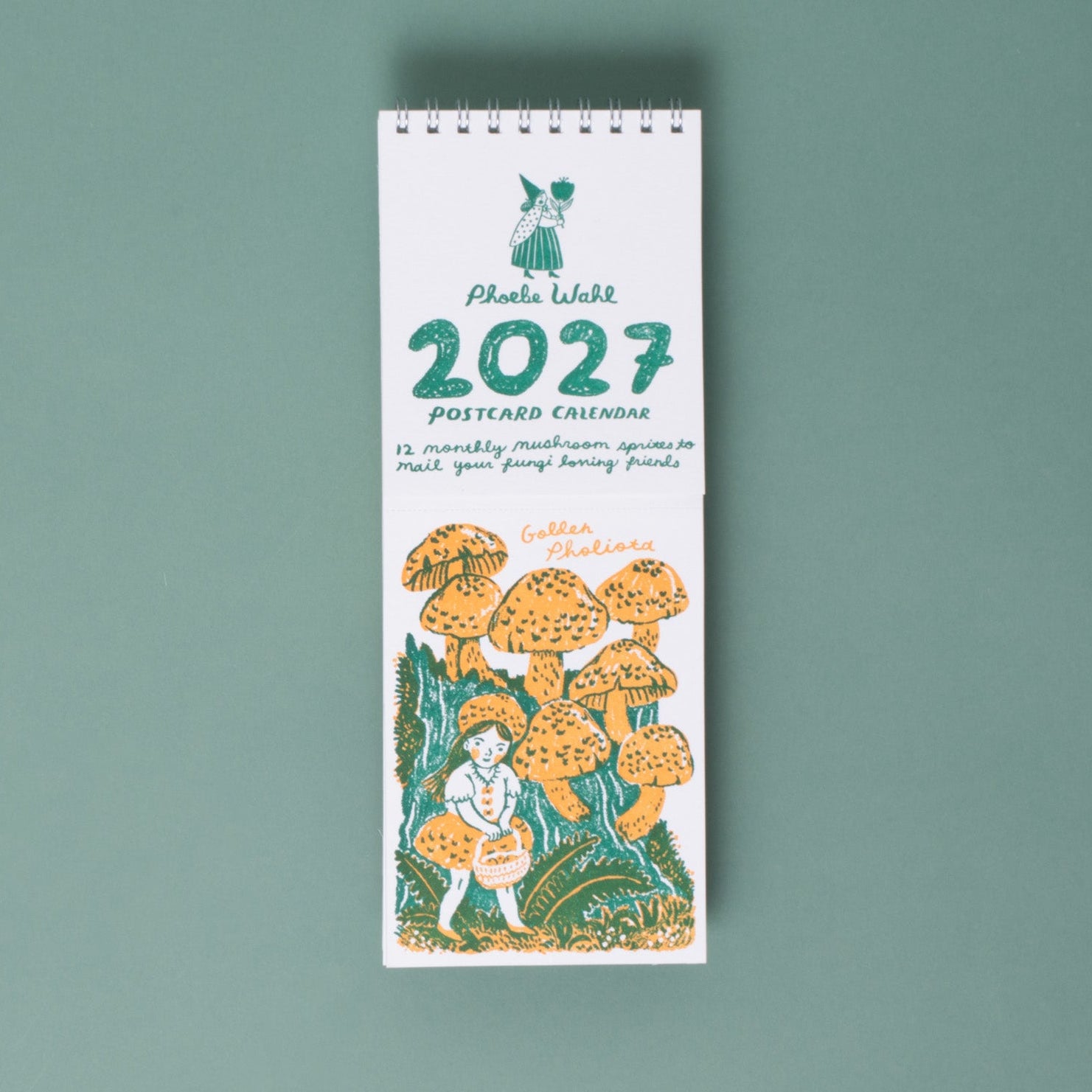 2027 Phoebe Wahl Letterpress Postcard Wall Calendar