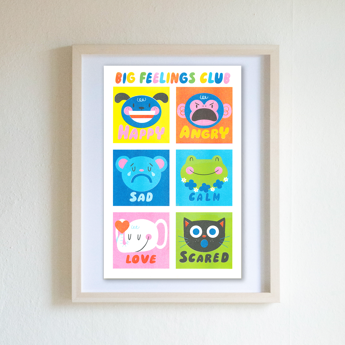 Big Feelings Kids Emotion Chart Poster