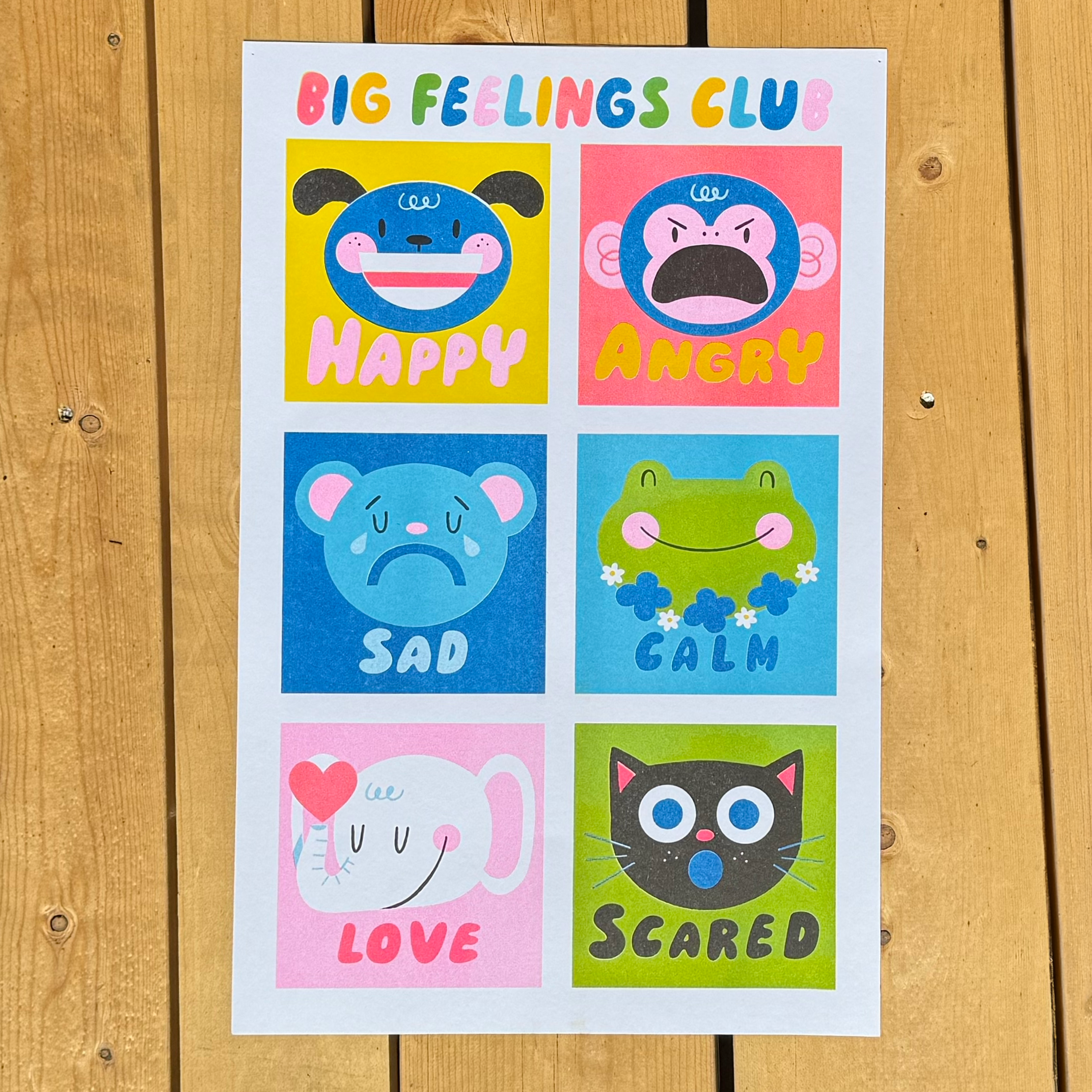 Big Feelings Kids Emotion Chart Poster