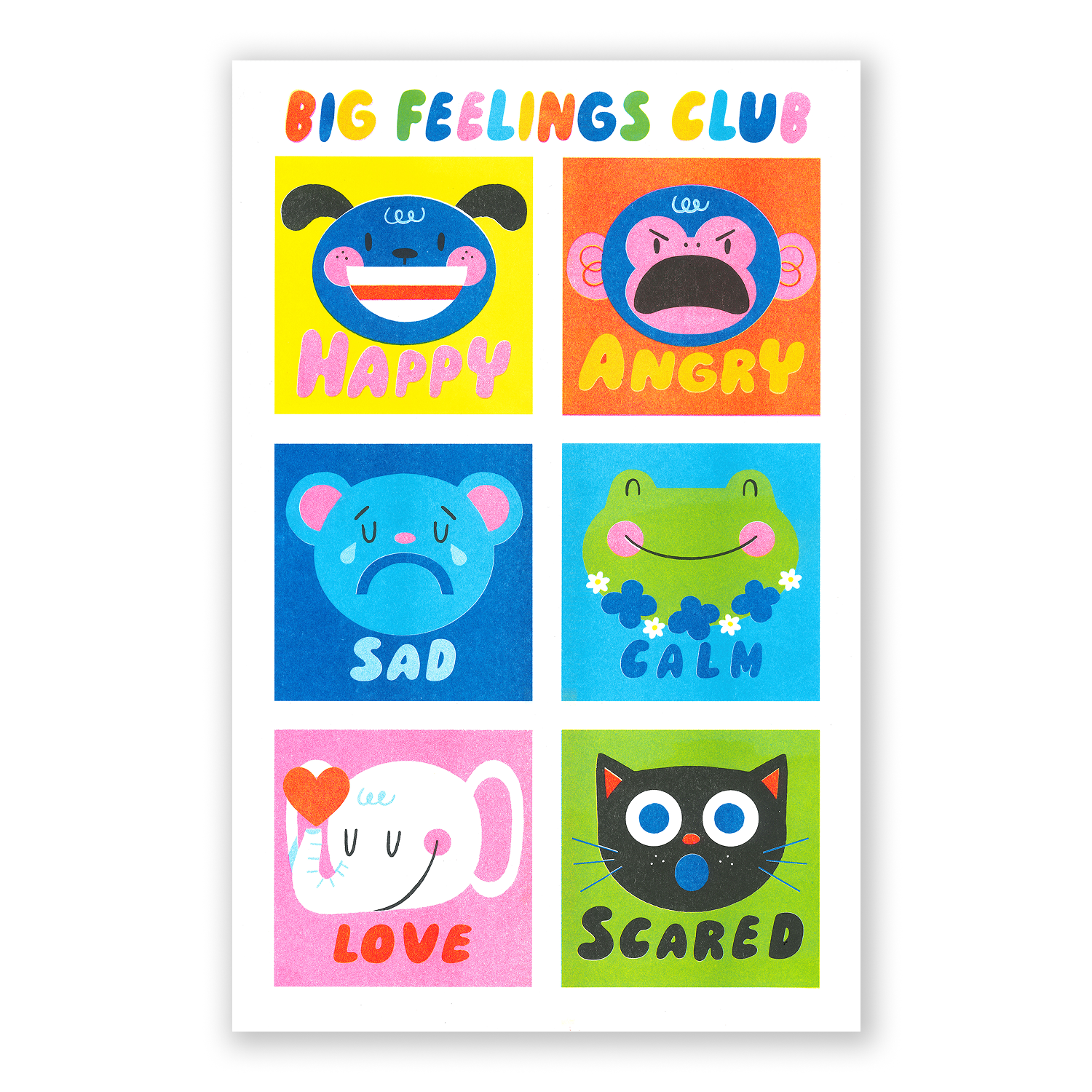 Big Feelings Kids Emotion Chart Poster