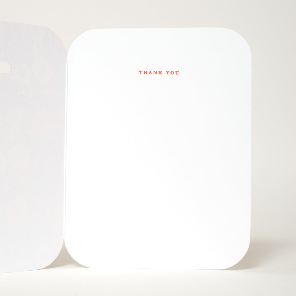 Floral Thank You Letterpress Greeting Card