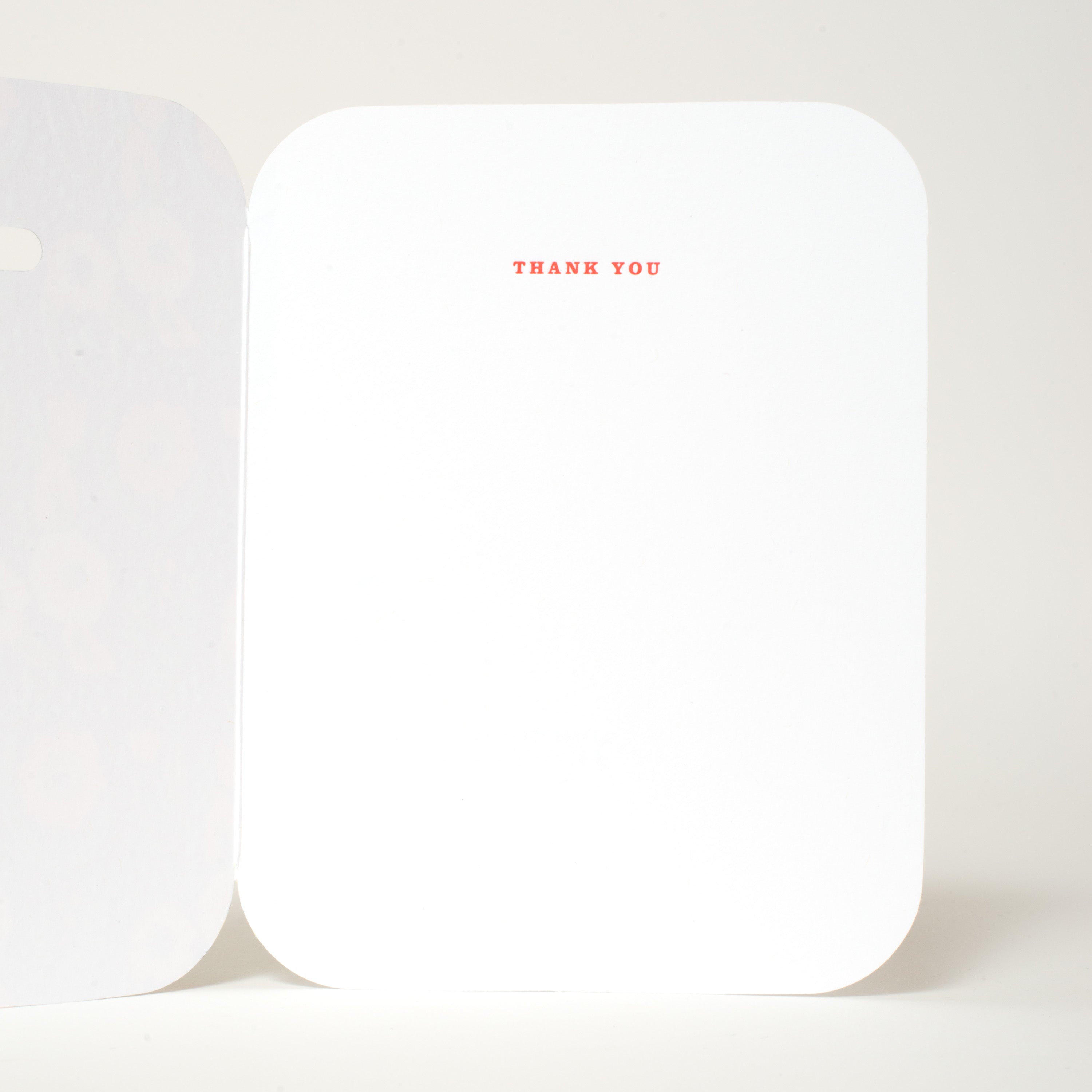 Floral Thank You Letterpress Greeting Card