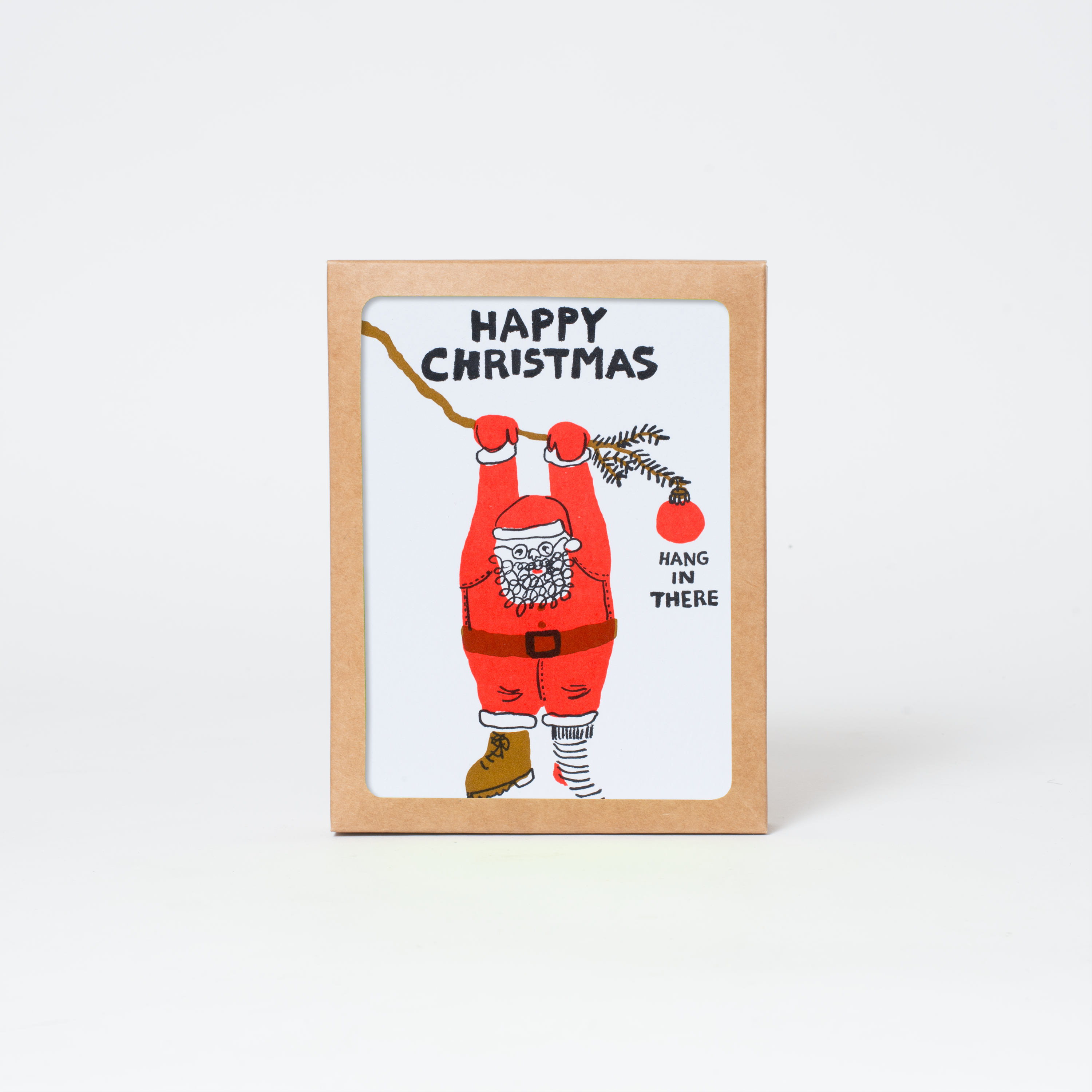 Hang In There Santa Holiday Card