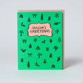 Season's Greetings Holiday Letterpress Greeting Card
