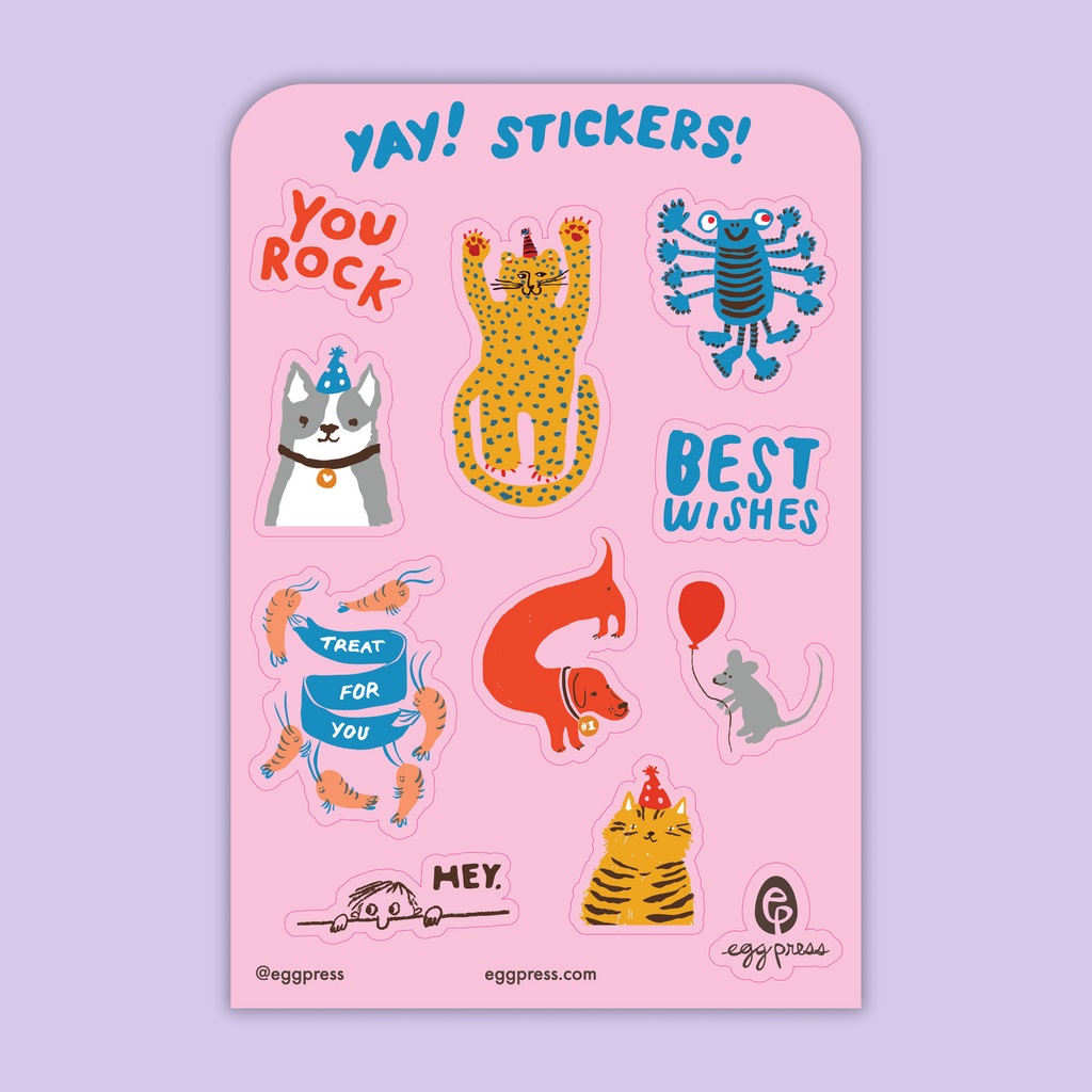 Card & Sticker Sheet Set - Holy Cow Congrats