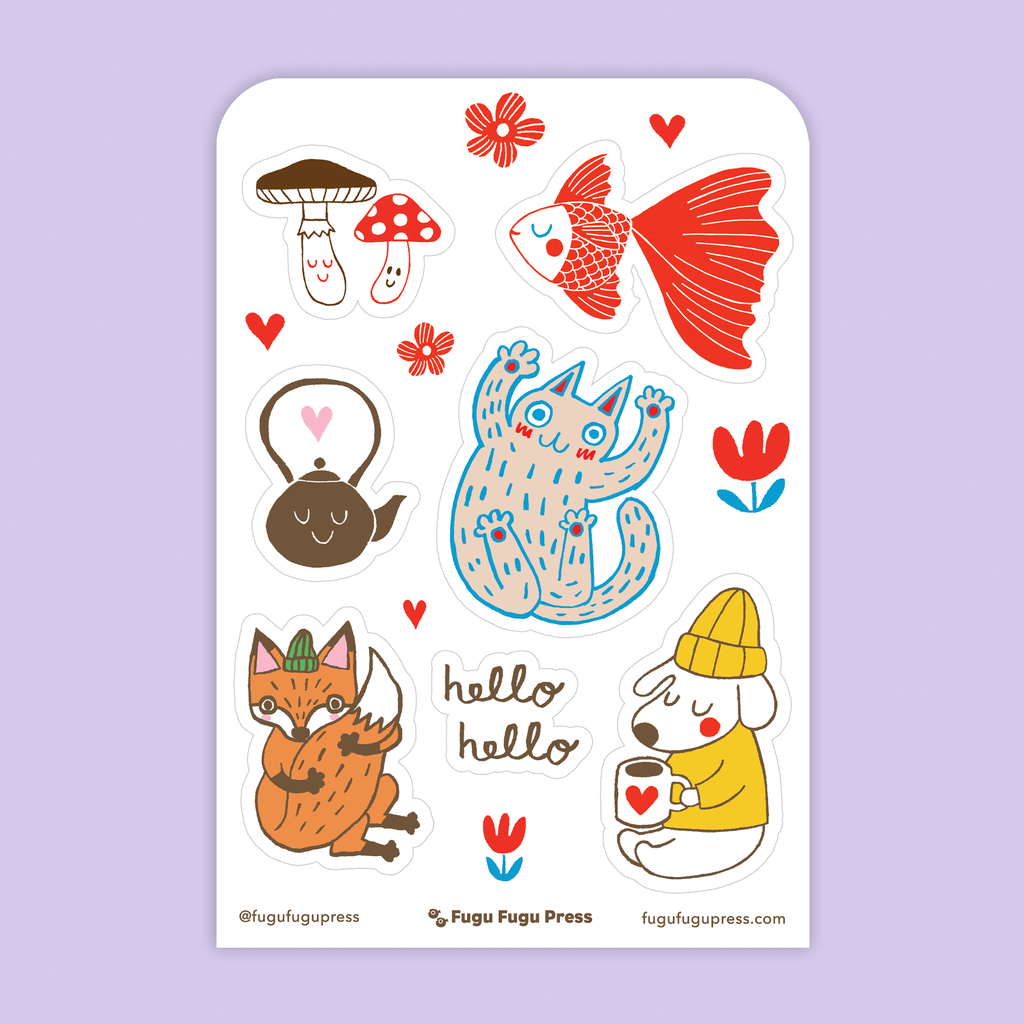 Card & Sticker Sheet Set - Bear Birthday