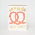 Punny Pretzel Wedding Letterpress Greeting Card