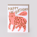 Birthday Girl Leopard Letterpress Greeting Card