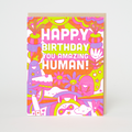 Amazing Human Birthday Letterpress Greeting Card