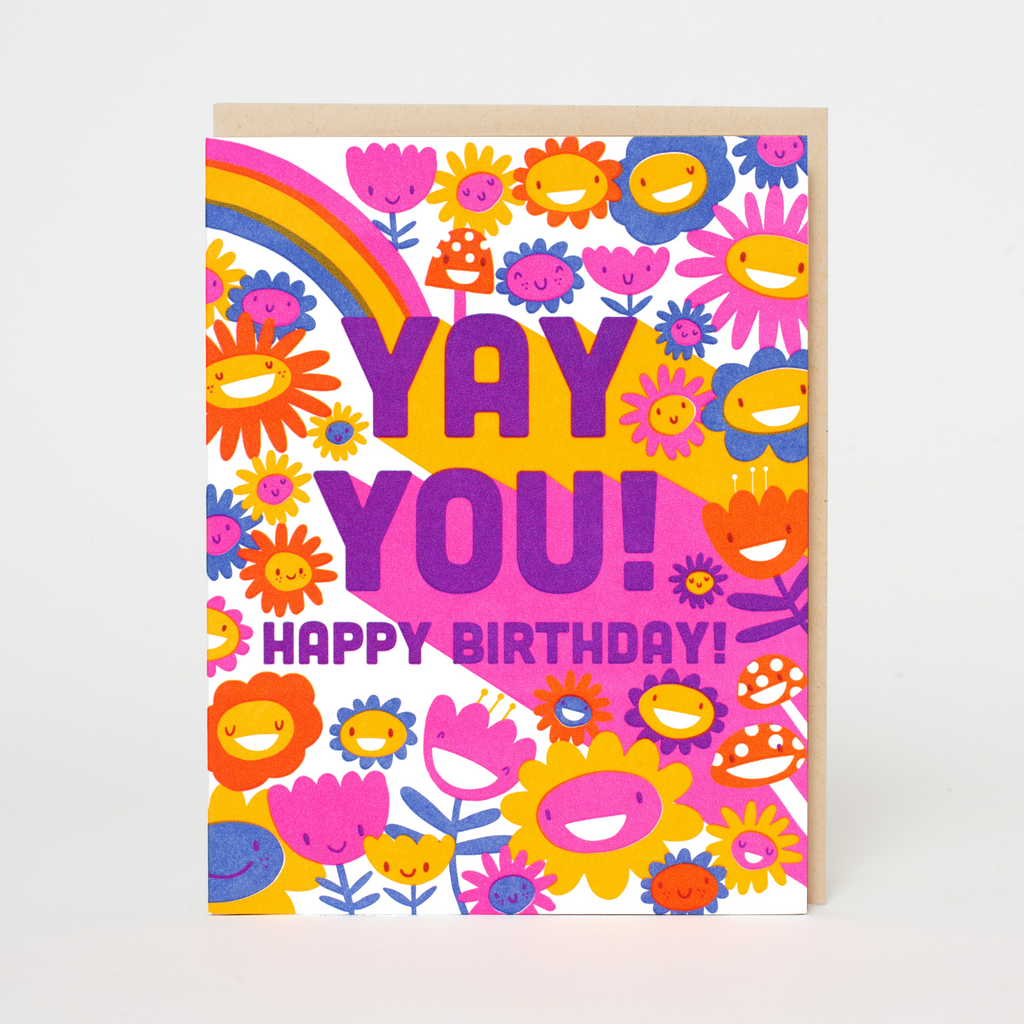 Yay You! Birthday Letterpress Greeting Card