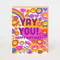 Yay You! Birthday Letterpress Greeting Card