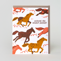 Wild Horses Congrats Letterpress Greeting Card