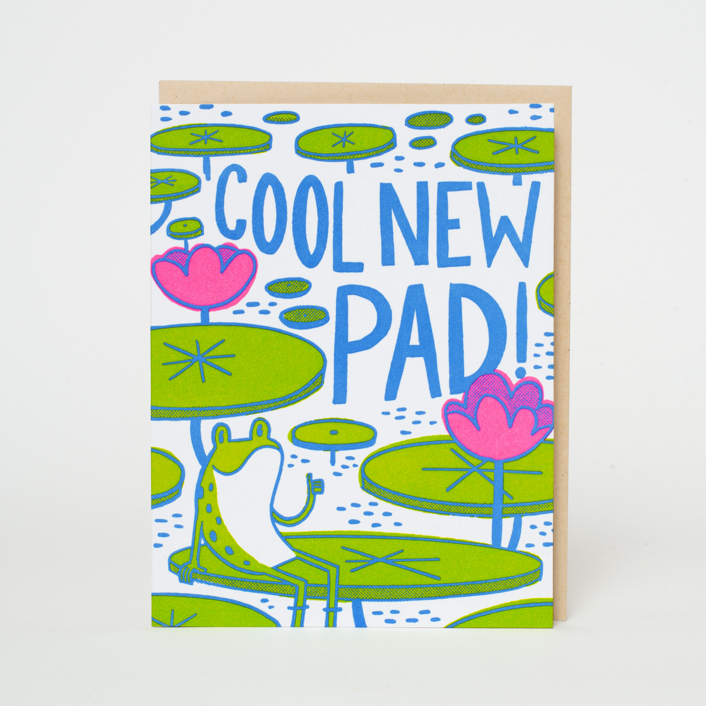 Frog Housewarming Letterpress Greeting Card