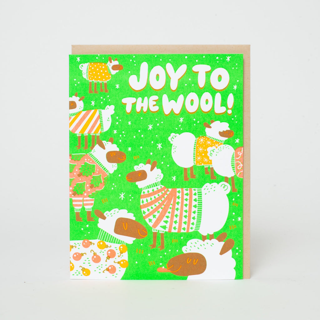 Joy To The Wool Sheep Holiday Card