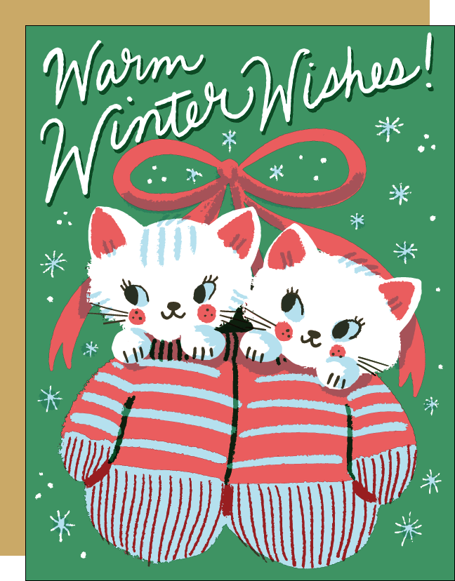 Warm Wishes Kitten Mittens