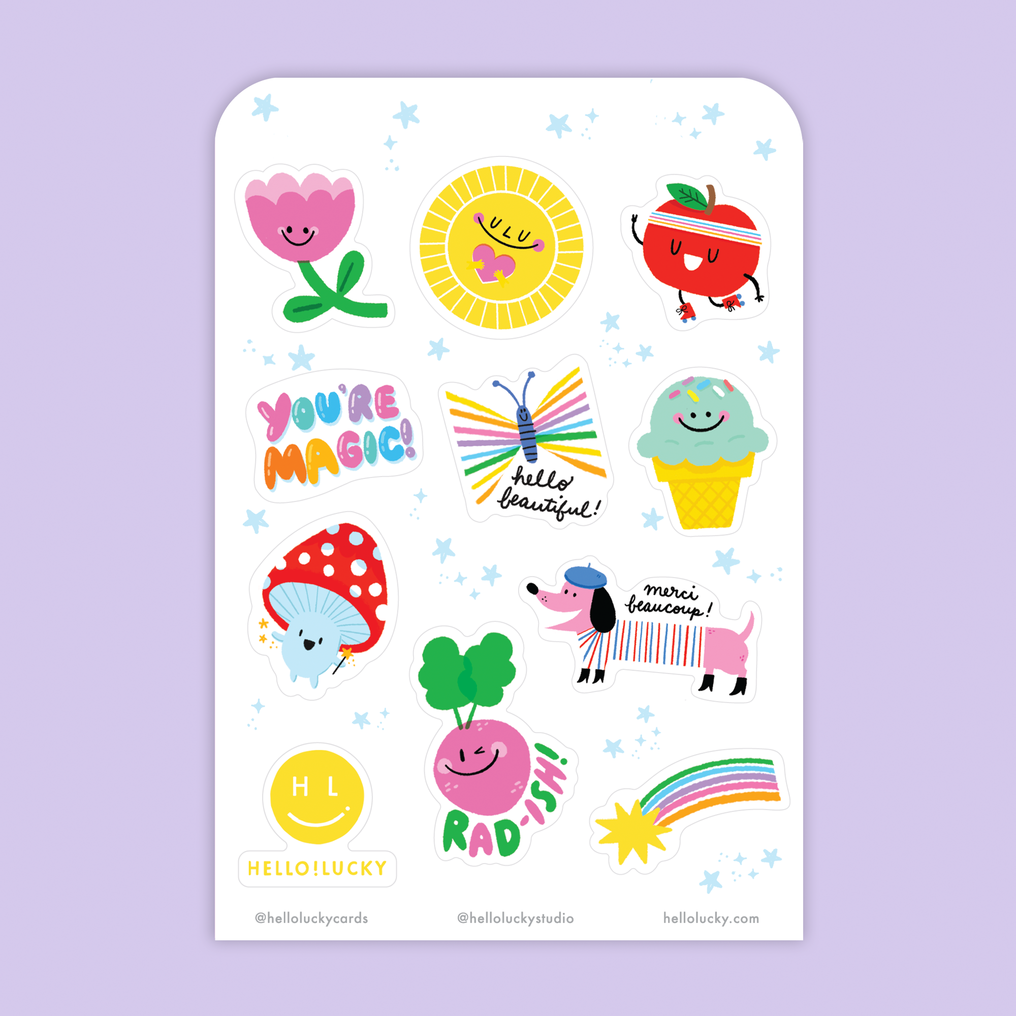 Card & Sticker Sheet Set - Dino Party