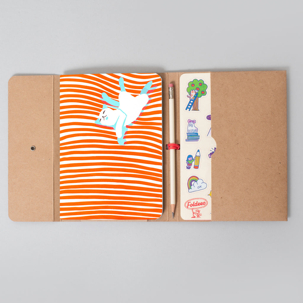 Foldeeo Notebook Folio B6 Cat Stripes