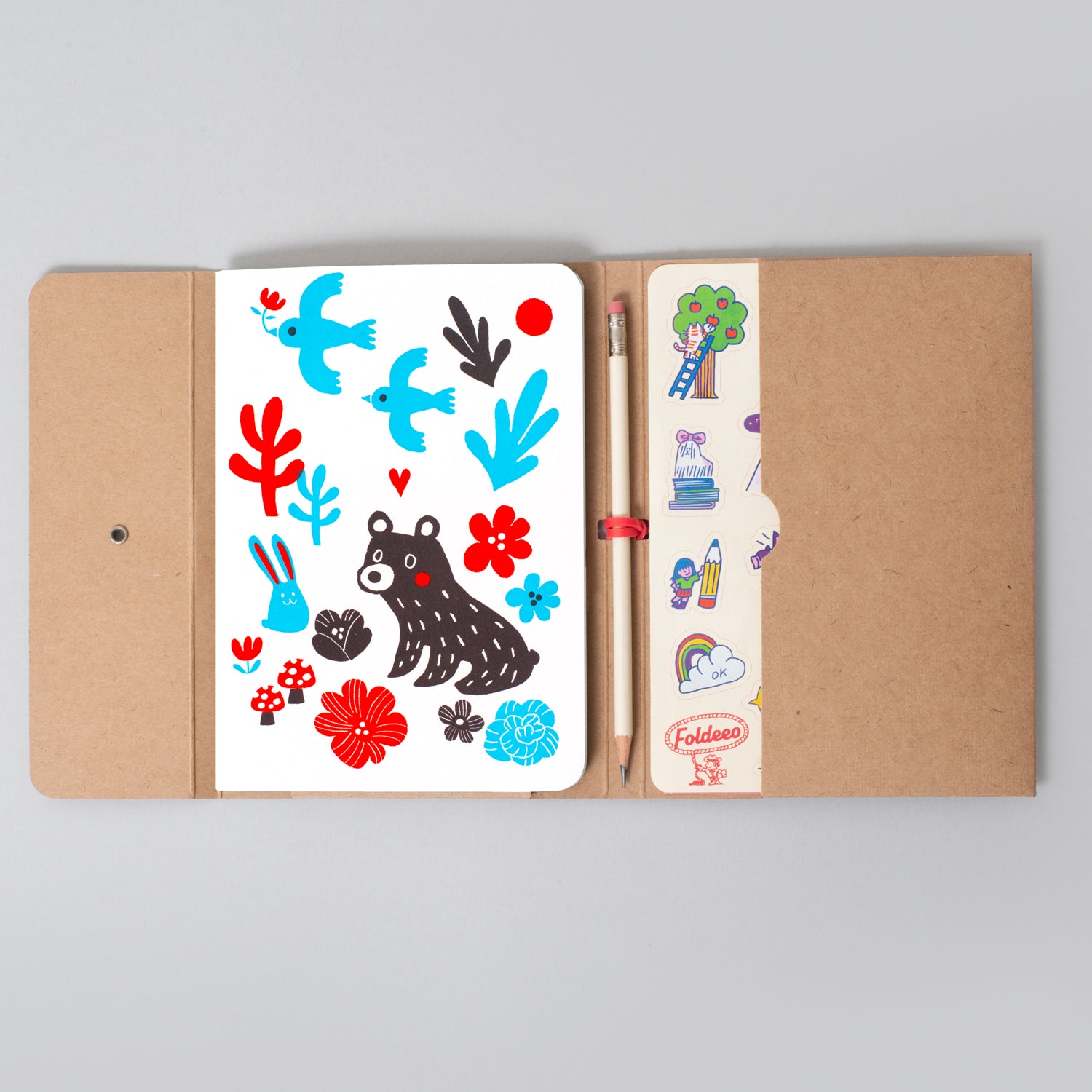 Foldeeo Notebook Folio B6 Bear & Bunny