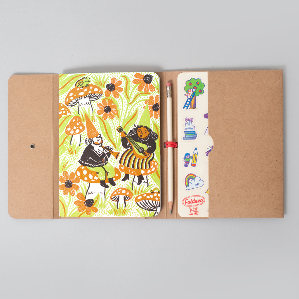 Foldeeo Notebook Folio B6 Gnome Band