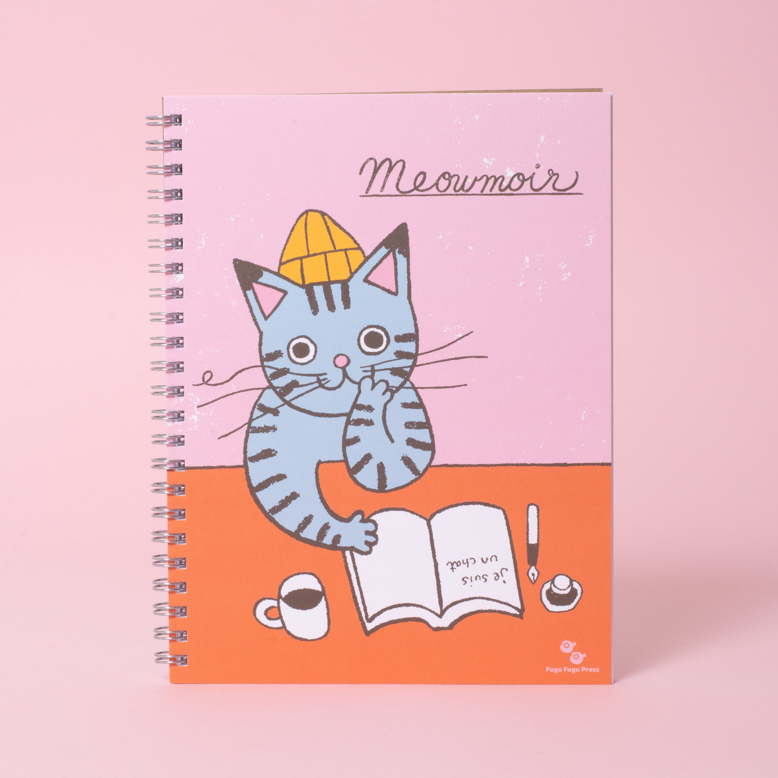 Meowmoir Journaling Cat 6x8" Spiral Notebook Blank