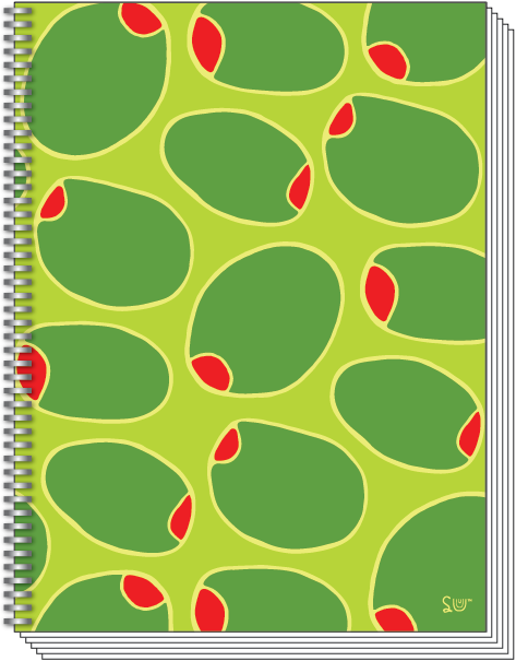 Olives 6x8" Spiral Notebook Blank