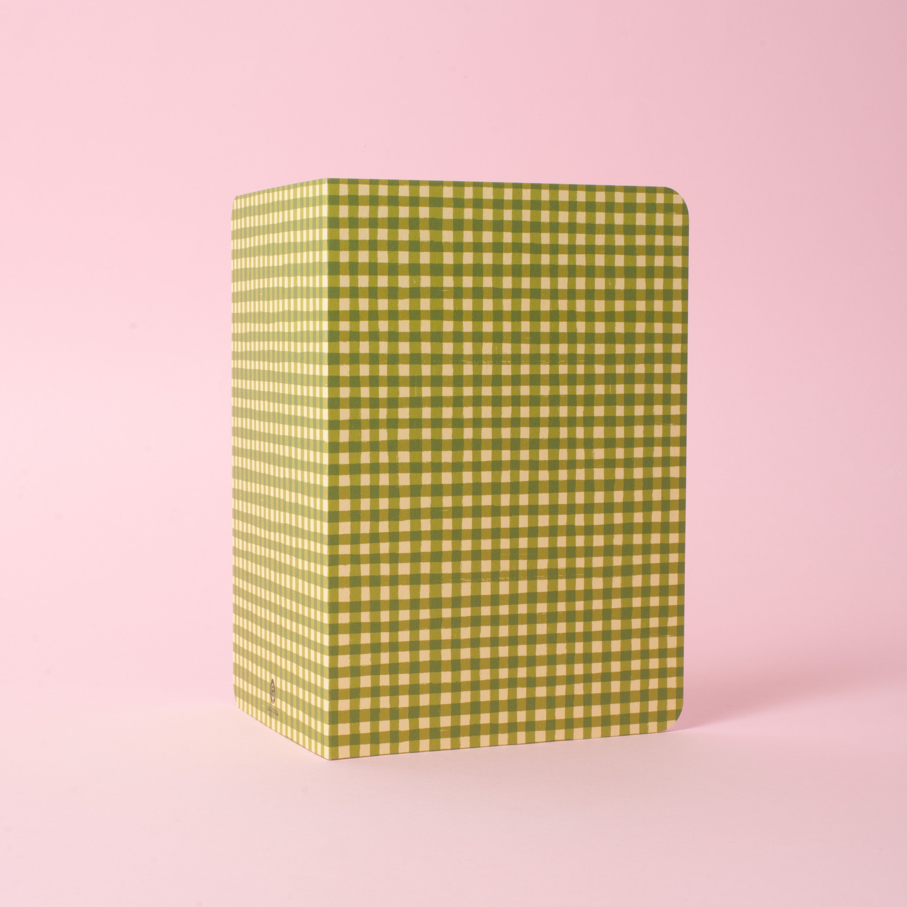 Small Green Gingham B6 Blank Notebook