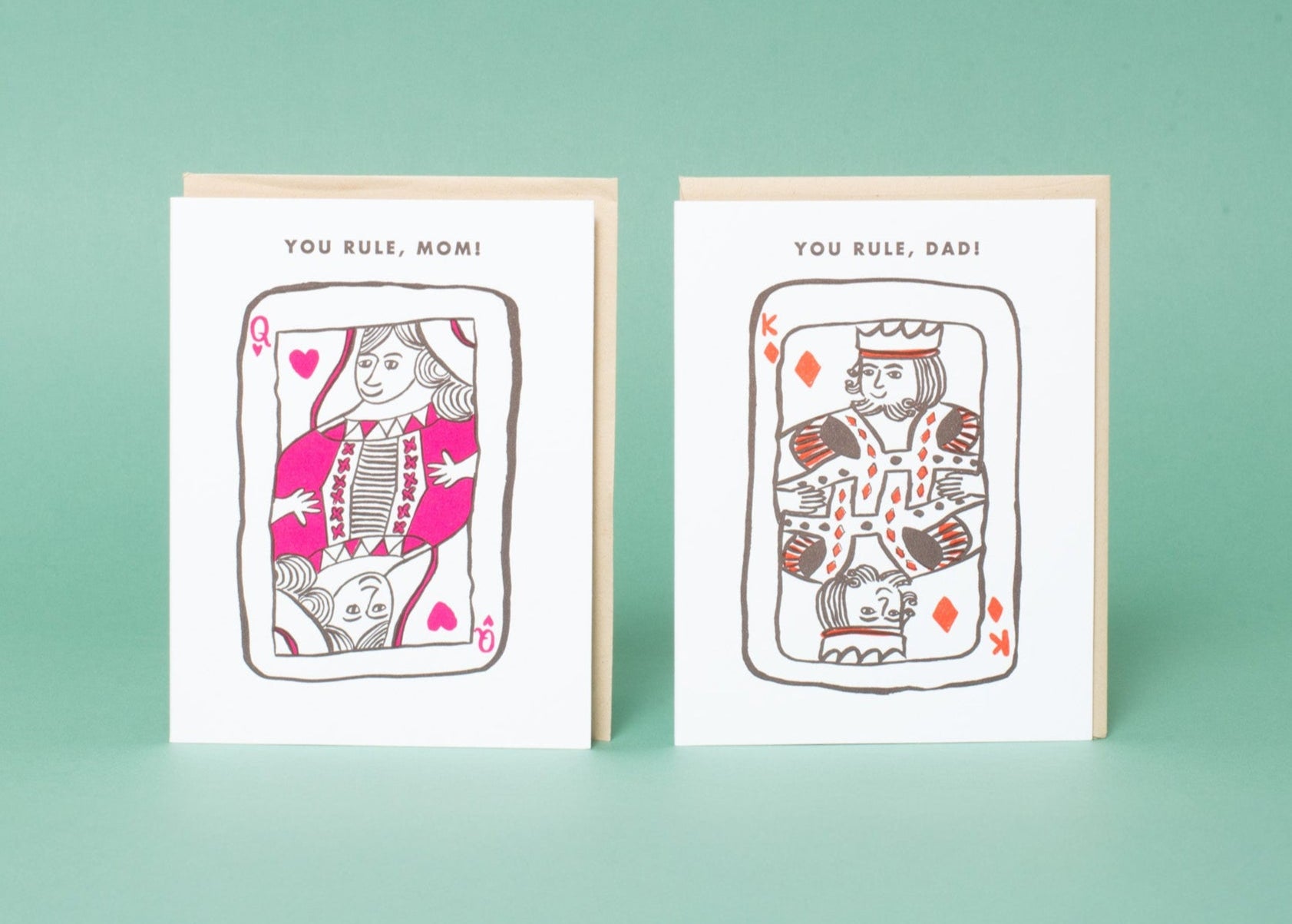 You Rule Dad Card Punny Letterpress Greeting Card