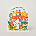 Grateful for You Gnomes Friendship Letterpress Greeting Card