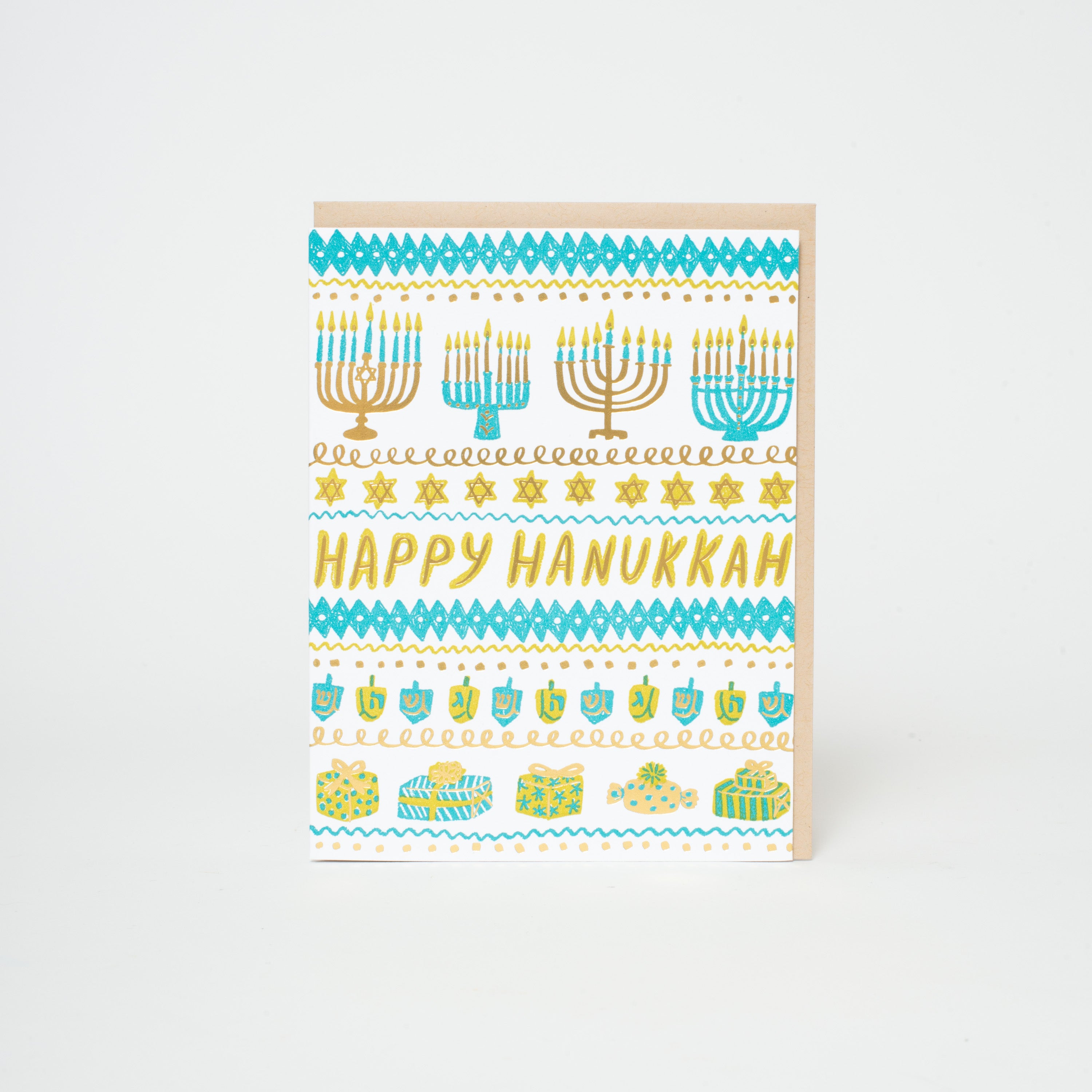 Hanukkah Stripes Holiday Card