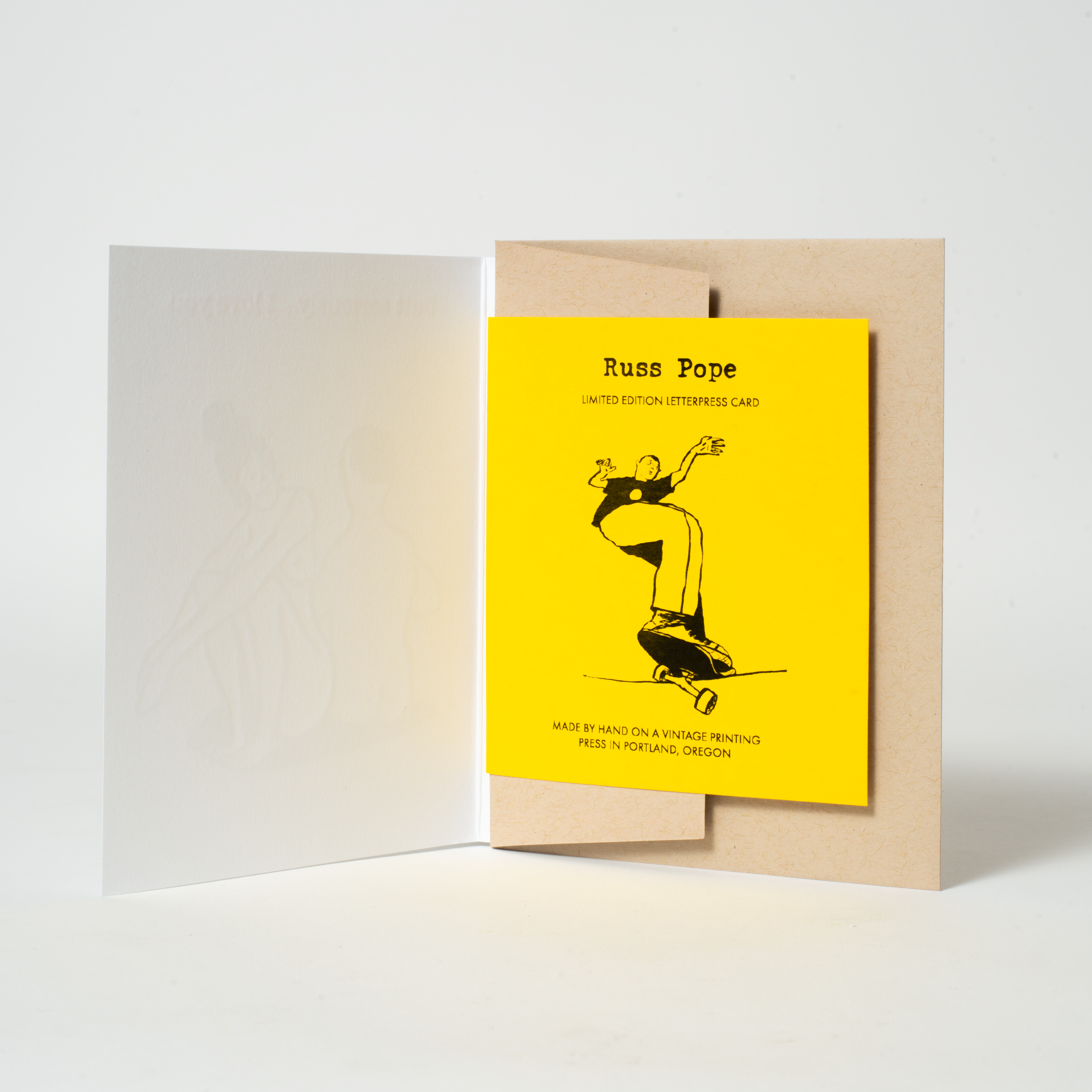 Rad Dad Skater Father's Day Letterpress Greeting Card