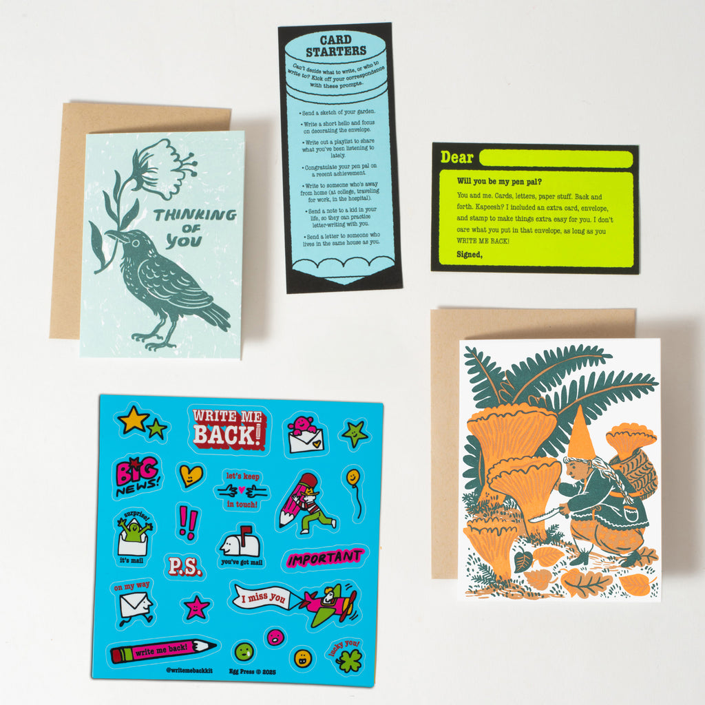 Write Me Back! Pen Pal Kit (Mushroom & Crow)