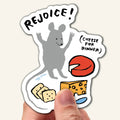 Cheese For Dinner Mouse Vinyl Sticker