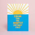 Brightest Birthday Sunset Letterpress Greeting Card