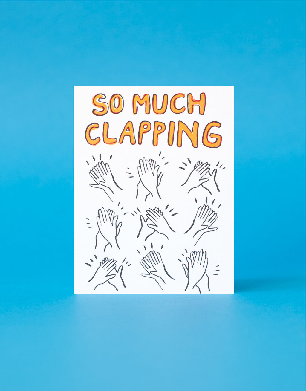 Clapping Congrats Letterpress Greeting Card