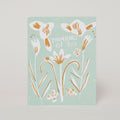 Thinking of You Lilies Sympathy Letterpress Greeting Card