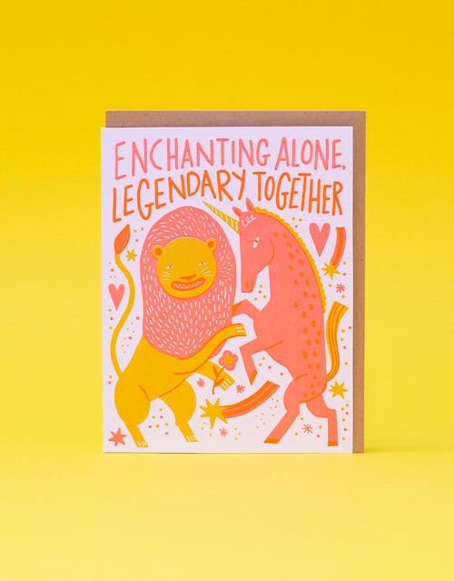 Legendary Together Wedding Letterpress Greeting Card